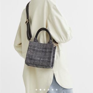 H&M mini plaid crossbody tote